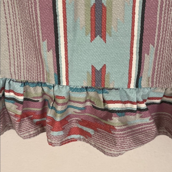 Vintage Ralph Lauren ruffle pillowcase Aztec - Picture 2 of 5